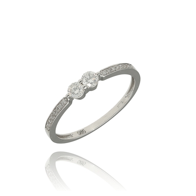 Fehér arany gyűrű 53-as méret (B35086_3I)